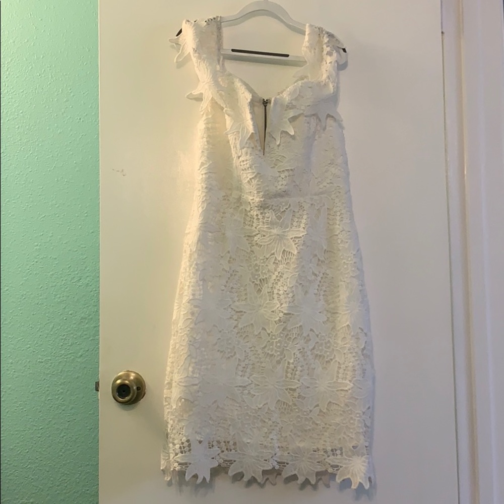[ASTR] Cream colored off-shoulder dress. Size M